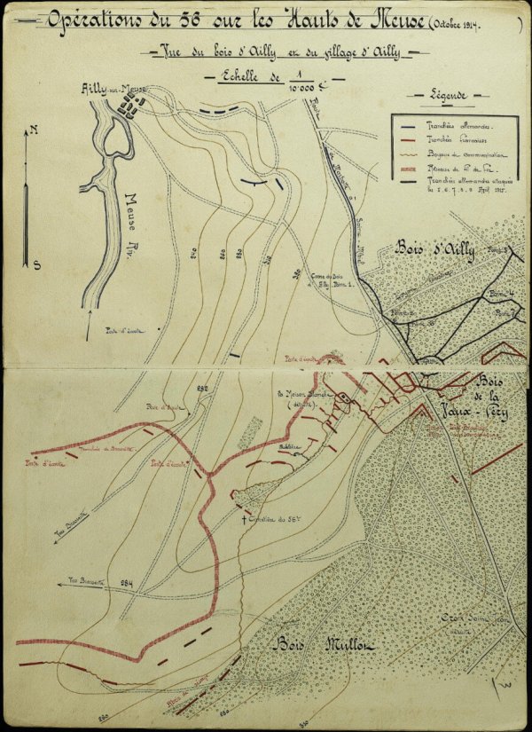 Carte des opérations du 56è RI