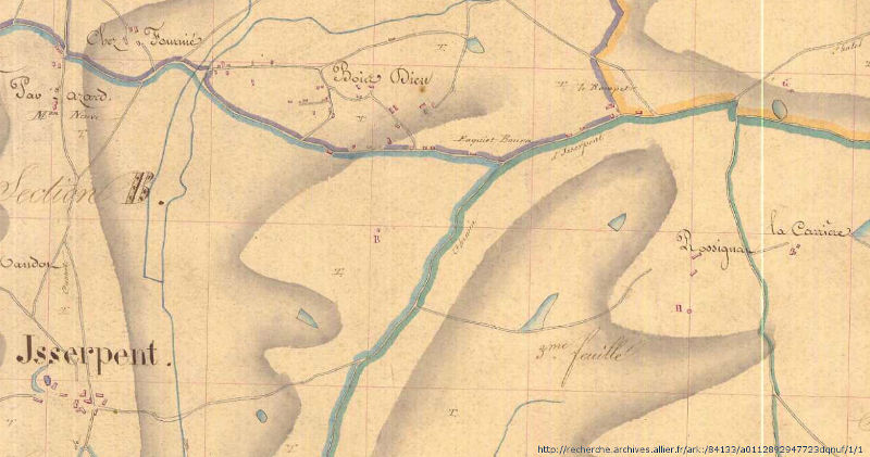 Extrait du plan cadastral napoléonien